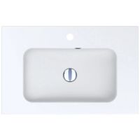 Miraggio Della Mirasoft umywalka 70x45 cm prostokątna wpuszczana biały mat 0001069