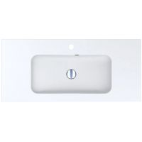 Miraggio Della Mirasoft umywalka 100,1x45,1 cm prostokątna wpuszczana biały mat 0001072