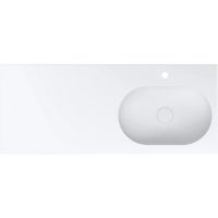 Miraggio New York 1200 R Mirasoft umywalka 120x50 cm prostokątna nablatowa biały mat 0001109