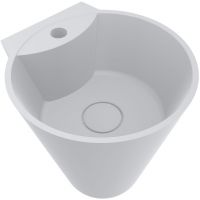 Miraggio Smart Mirasoft umywalka 36x36 cm okrągła ścienna biały mat 0001118