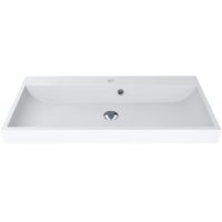 Miraggio Varna umywalka 89,7x41,7 cm prostokątna ścienna biały mat 0001122