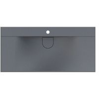 Miraggio Fly Mirastone umywalka 100x48 cm prostokątna nablatowa szary mat 0001454