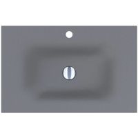 Miraggio Jessel Mirasoft umywalka 70x45 cm prostokątna wpuszczana szary mat 0001465