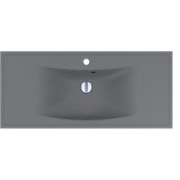 Miraggio Rostriks Uno Mirastone umywalka 100x45 cm prostokątna wpuszczana szary mat  0001507