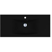 Miraggio Rostriks Uno Mirastone umywalka 100x45 cm prostokątna wpuszczana czarny mat 0001508