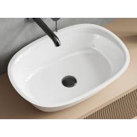 Miraggio Santorini umywalka 60x41,3 cm nablatowa prostokatna biały połysk 0001759