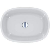 Miraggio Jay umywalka 54x39 cm owalna nablatowa biała 0001875