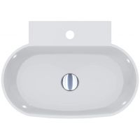 Miraggio Ruff umywalka 53x39 cm owalna ścienna-nablatowa biały połysk 0001882