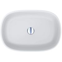 Miraggio Santorini Mirasoft umywalka 60x41,3 cm owalna nablatowa biały mat 0002421