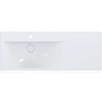 Miraggio Viola umywalka 120x46 cm prostokątna wpuszczana biała 0002660BEZOTWORU