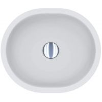 Miraggio Mark 425 Matt umywalka 42,5x36 cm owalna nablatowa biały mat 0002683