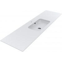 Miraggio Della umywalka 180x50 cm prostokątna wpuszczana biała 69125566