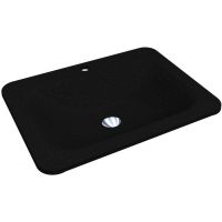 Miraggio California Mirastone umywalka 61,4x45,6 cm prostokątna wpuszczana czarny mat 69125663