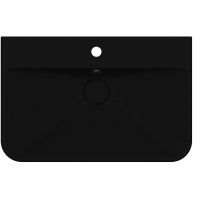 Miraggio Chamonix umywalka 65,5x43,2 cm prostokątna ścienna-nablatowa czarny mat 8813456