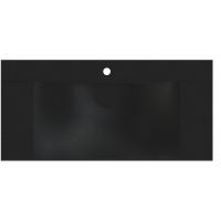 Miraggio Fly Mirastone umywalka 100x48 cm prostokątna nablatowa czarny mat 8813463