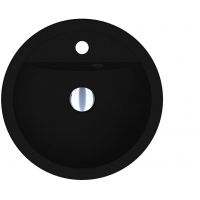 Miraggio Madison Mirastone umywalka 42,5 cm okrągła wpuszczana czarny mat 8813472