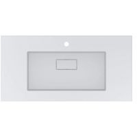 Miraggio Erica Mirasoft umywalka 100x50 cm prostokątna wpuszczana biały mat 8813496