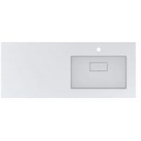 Miraggio Erica R Matt umywalka 120x50 cm prostokątna wpuszczana biały mat 8813497