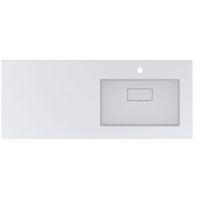 Miraggio Erica R Mirasoft umywalka 120x50 cm prostokątna wpuszczana biały mat 8813498