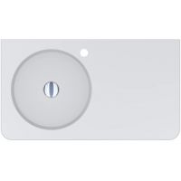 Miraggio Loop L Mirasoft umywalka 80x45 cm prostokątna ścienna biały mat 8813983