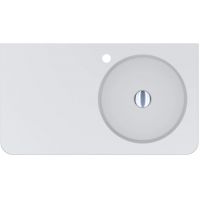 Miraggio Loop R Mirasoft umywalka 80x45 cm prostokątna ścienna biały mat 8814189