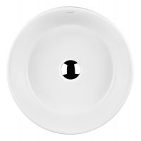 Oltens Lagde umywalka 40x40 cm okrągła nablatowa biała 40316000