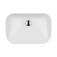 Oltens Solvig umywalka 51x34 cm owalna nablatowa biała 40322000