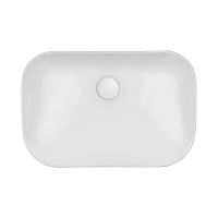 Oltens Solvig umywalka 51x34 cm owalna nablatowa biała 40322000