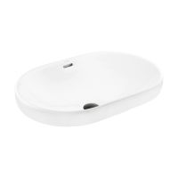 Oltens Tive umywalka 61x40 cm owalna wpuszczana biała 40323000