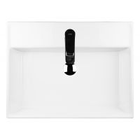 Oltens Hyls umywalka 58,5x44 cm prostokątna nablatowa biała 41310000