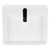 Oltens Hyls umywalka 58,5x44 cm prostokątna nablatowa biała 41310000
