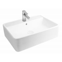 Oltens Duve umywalka 58x45 cm nablatowa prostokątna z powłoką SmartClean biała 41812000