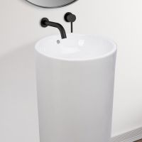 Rea Estera umywalka 46x44x81 cm wolnostojąca okrągła biała REA-U0756
