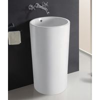 Rea Estera umywalka 46x44x81 cm wolnostojąca okrągła biała REA-U0756