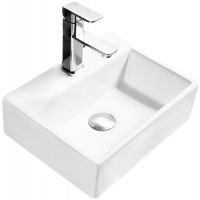 Rea Echo umywalka 39x30 cm nablatowa biała REA-U6523