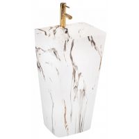 Rea Aris umywalka 44x37,5 cm prostokątna wolnostojąca szary/kamień REA-U6906