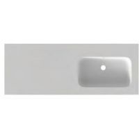 Riho Livit Velvet Top umywalka 120,5x46 cm prostokątna Solid Surface biały mat W008011105