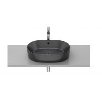 Roca Round umywalka 55x39 cm owalna nablatowa czarny mat A3270Y1080