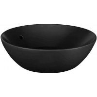 Sanindusa Sanlife umywalka 38x38 cm okrągła nablatowa czarna matowa 136379264