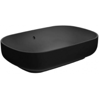 Sanindusa Sanibold umywalka 59,2x40 cm prostokątna nablatowa czarna matowa 137310264