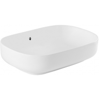 Sanindusa Sanibold umywalka 59,2x40 cm prostokątna nablatowa biała matowa 137310604