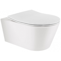 Sanindusa URB.Y miska WC z deską wolnoopadającą wisząca bez kołnierza biały połysk 140947004