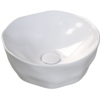 Sanindusa Magmma umywalka 42,5 cm okrągła nablatowa biała matowa 147734604