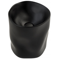 Sanindusa Magmma umywalka 46,5 cm okrągła wolnostojąca czarna matowa 147740264