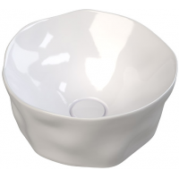 Sanindusa Magmma umywalka 42,5 cm okrągła nablatowa biała matowa 147774604