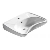 Isvea Disabled umywalka 59,5x45,6 cm ścienna dla niepełnosprawnych biała 10TP60060