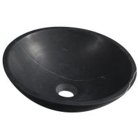 Sapho Blok umywalka 40 cm nablatowa okrągła czarny Marquin mat 2401-35