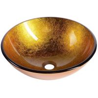 Sapho Beauty Ago umywalka 42 cm nablatowa okrągła złotopomarańczowa 2501-19