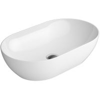 GSI Pura umywalka 60x37 cm nablatowa owalna ExtraGlaze biała 883411