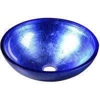 Sapho Murano Blu umywalka 40 cm nablatowa okrągła niebieska AL5318-65